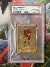 1951-52 PARKHURST HOCKEY GORDIE HOWE ROOKIE RC #66 GRADED PSA AUTHENTIC ALTERED