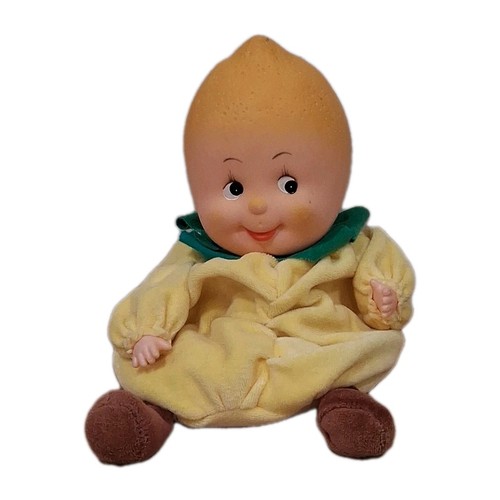 Pequeño Mundo Fruta Bebés Beanbag Peluche De Colección Lote De 2 Cabezas De Goma - Imagen 3 de 6