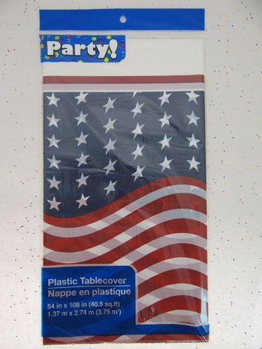 Patriot Flag Table Cloth ~ Red White Blue ~ Stars & Stripes - Picture 3 of 4