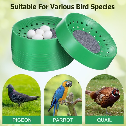10 Pcs Pigeon Nest Bowls Breeding Bird Egg Basin Accessories Bed - Bild 10 von 11