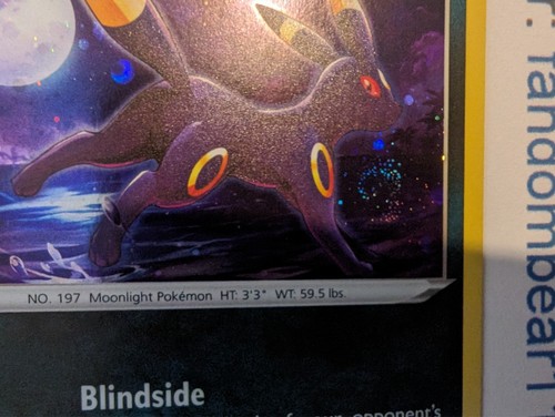 Carta promozionale Umbreon Cosmos Holo SWIRL Black Star SWSH129 Pokemon SWSH 2021 LP/MP - Foto 2 di 24