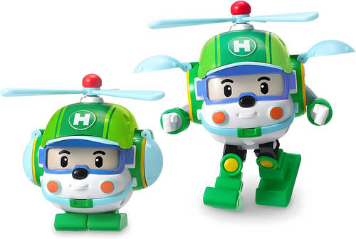 Robot Trasformatore 4" - Modellino giocattolo Helly Transforming Helicopter Action Rescue, - Foto 11 di 12