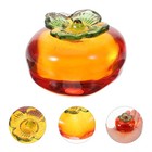 Glass Persimmon Model Decorative Persimmon Decor Cabinet Vivid Persimmon Adorn