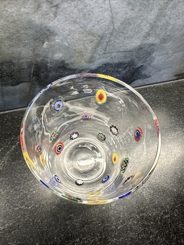 Vintage Leonardo Millefiori Glass Tumbler Highball Murano Style Stemless Wine - Picture 6 of 11