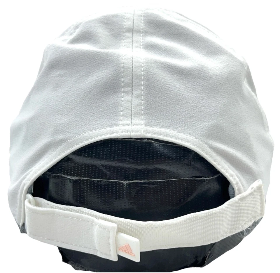 Adidas Hat Cap Womens Strap Back White Pink Featherlight Running adizero Ladies - Image 2 of 4