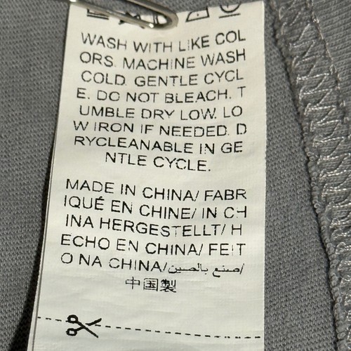 Grau Rundhals Cropped T-Shirt Damen XS Polyester Elasthan Freizeit Oberteil - Bild 6 von 6