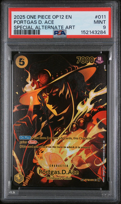 #ad 2025 One Piece Legacy Of The Master Portgas D. Ace Special Alt Art PSA 9 #011 $180.00