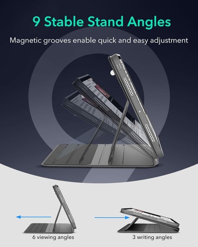 ESR Case for iPad Pro 11 inch 2024 M4 5th Gen Magnetic 9 Standing Angles Grey - Picture 7 of 14