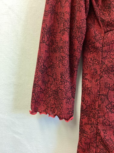 Top Maternidad Mujer Mediano Rojo Negro Manga Larga Corbata Frontal Floral - Imagen 2 de 11