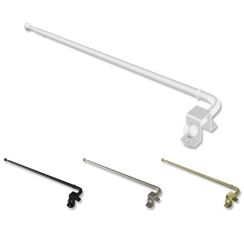Schwenkbare Gardinenstangen Schwenkstangen Schwenkarme ausziehbar 60-100 cm - Bild 1 von 5