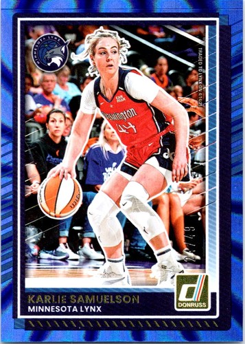 2025 Donruss WNBA #50 Karlie Samuelson, Minnesota Lynx Blue Laser #/49 - Picture 1 of 2