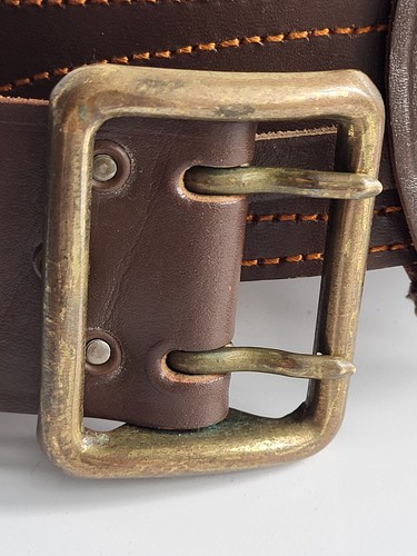 Soviet Army Officer's Leather Belt ( portupeia) 1973 USSR, NEW, XL Size 3 !!! - Picture 4 of 15