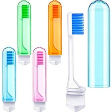 4 pieces travel toothbrush set, soft bristle mini foldable tooth brush