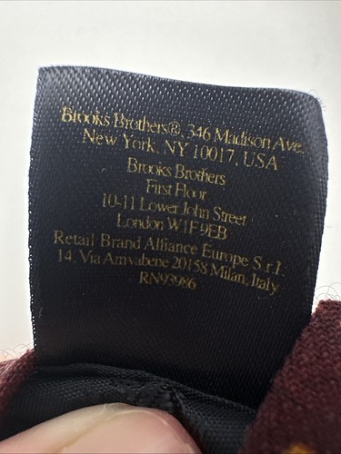 100% WOOL Brooks Brothers Makers Merchant USA Maroon Burgundy Polka Dot Neck Tie - Picture 7 of 10