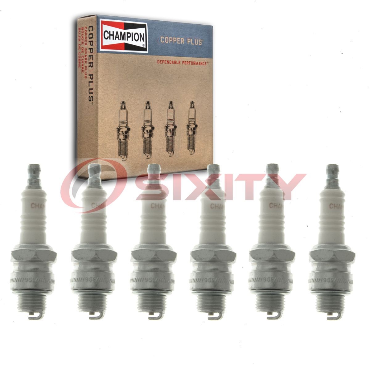 6 pc Champion Copper Plus Spark Plugs for 1949-1952 Chevrolet Styleline up