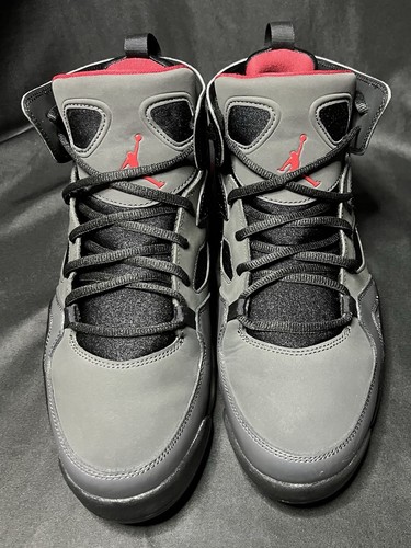 Nike Air Jordan Flight Club 91 Leather-Black/Gym-Red-Night Sz 10 Mens 555475-001 - Picture 2 of 15
