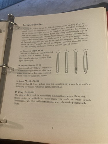 Husqvarna Viking Designer I 1 Owner Handbook Workbook How To Use Sew Thread Book - Picture 9 of 10