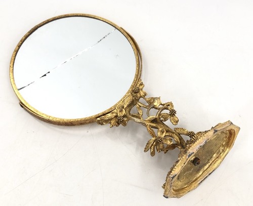 Matson Gold Ormolu Vogel Hartriegel Vintage 2-seitiger Kosmetik Make-up 7" Spiegel USA - Bild 7 von 17