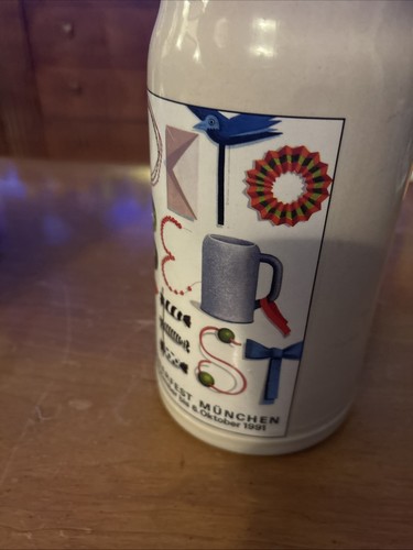 1991 Ufficiale Oktoberfest Monaco pietra/brocca annuale Rastal 1 litro 1991 A743 - Foto 14 di 16