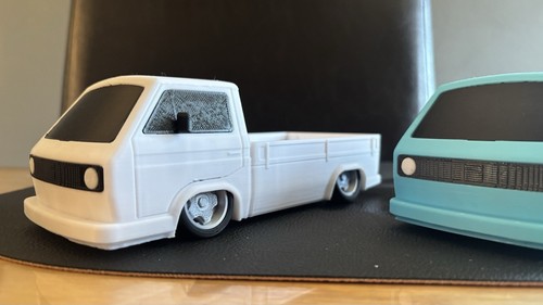 Autobús clásico VW T3a o plataforma modelo de coche impresión 3D tuning tooned