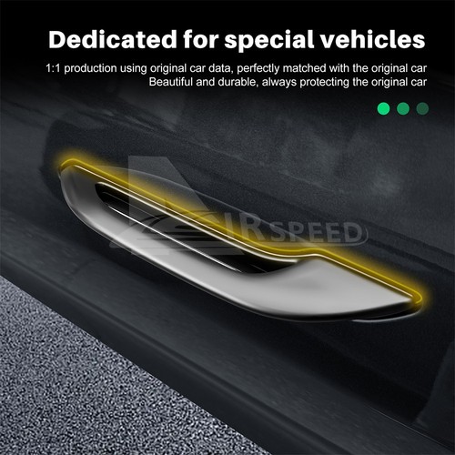 Tira de moldura de manija de puerta exterior de coche para Tesla modelo 3 Y 2017-2025 negro mate - Imagen 3 de 9