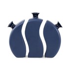 Howard Elliott Delft Blue 3 Piece Floral Vase, Navy - 42077