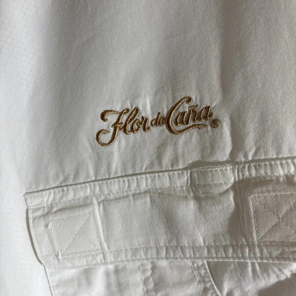 Винтажная рубашка для рыбалки с крючком и снастями размер XL белая нейлоновая сетка вентилируемые карманы - Изображение 3 из 4