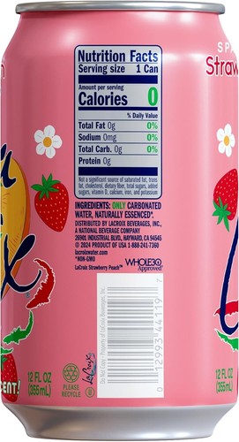 Lacroix Sprudelwasser, Erdbeere Pfirsich, 12 flüssige Unzen (8er Pack) - Bild 4 von 6