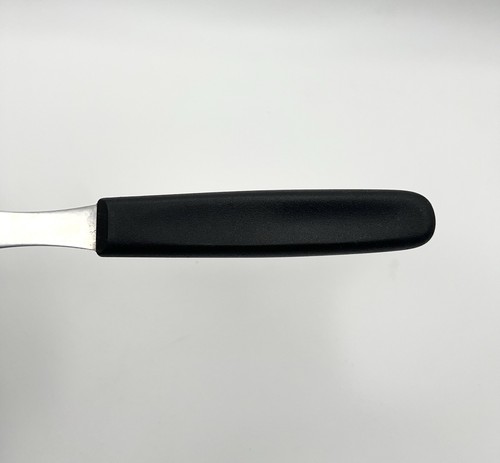Forcella da intaglio vintage Victorinox svizzera in acciaio inox manico in plastica nero 10,5” MCM - Foto 7 di 7