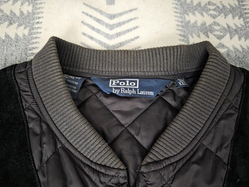 Vintage Polo Ralph Lauren Calf Suede Quilted Hunting Shooting Vest Gilet Sz 2XL  - Picture 3 of 8