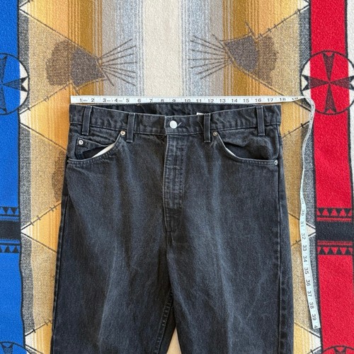 Vintage Levi’s 505 Orange Tab Black Denim Jeans 36x30 USA Made Regular Straight - Picture 6 of 9