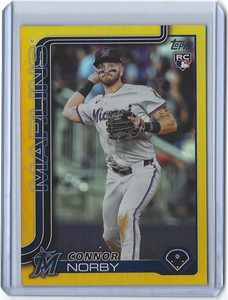 2025 Topps Series 1 - Gold Foil /50 Connor Norby RC #132 Marlins Rookie