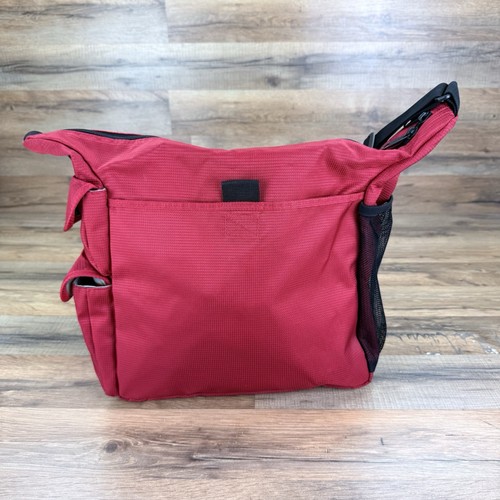 LL Bean Red Backpack 15 X 14 with Strap & Lots of Compartments - Picture 2 of 6
