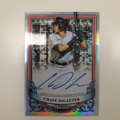 Chase DeLauter Cleveland Guardians 2024 Bowman Sterling Rookie RC Auto /150