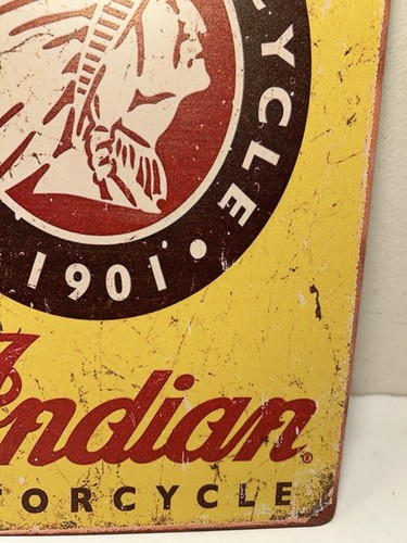 Indian Motorcycle Vintage Style Metal Sign 12” x 8” New - Picture 4 of 7