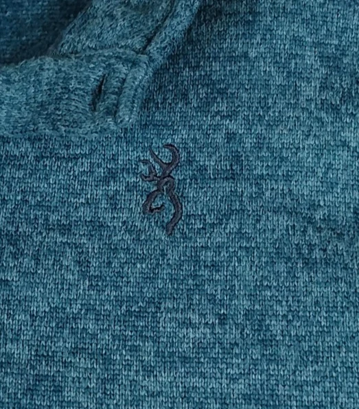 Suéter Pullover Bolsillos Browning Buckmark Logo Polar Para Hombres Talla M Azul Teal Usado en Excelente Condición Foto 3 de 4