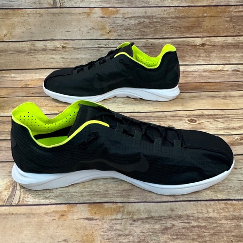 Nike Mens Black & Neon Yellow Mayfly Lite Running Sneakers Size 13 - Picture 5 of 10