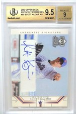 2002 Upper Deck Prospect Premieres Scott Kazmir #95 BGS 9.5 GEM MINT Auto RC