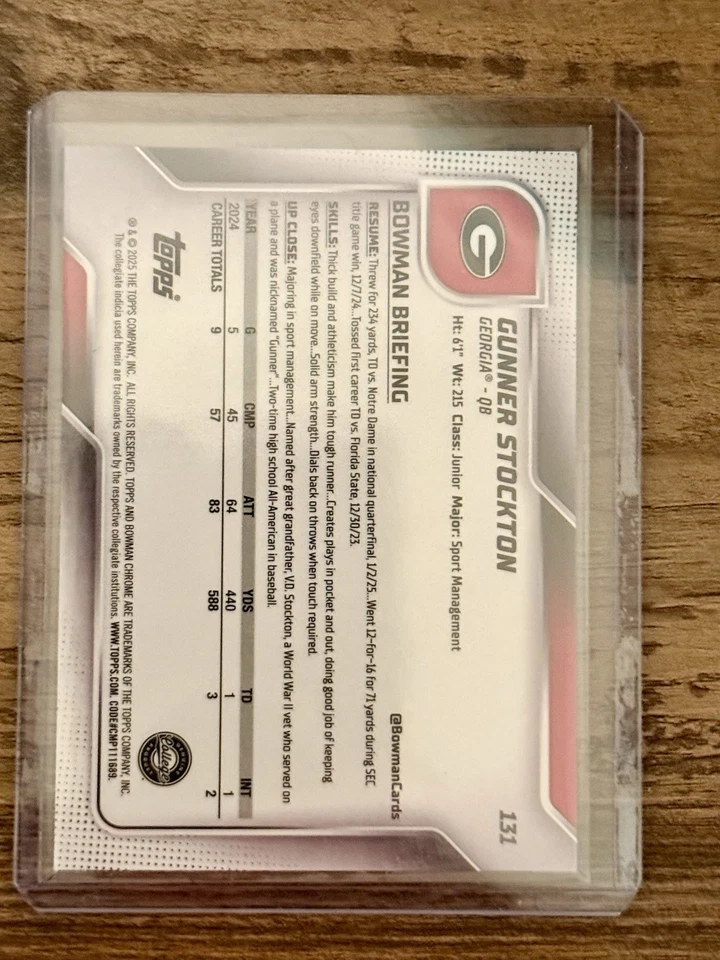 Mini refractor de diamante amarillo Bowman U Chrome Gunner Stockton 2025/350 Foto 2 de 2