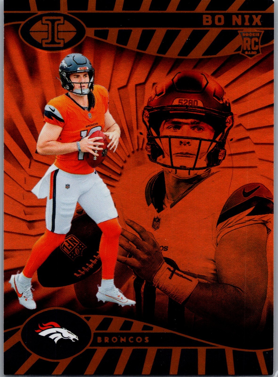 2024 Panini Illusions - Bo Nix #22 Trophy Collection Orange (RC)