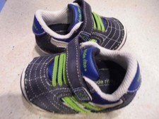 toddler boys navy blue Stride Rite "Jason" shoes size 3 medium near-perfect cond
