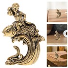  Miniature Brass Mini Fish Statue Figurines Animal Sculpture Chinese Feng Shui