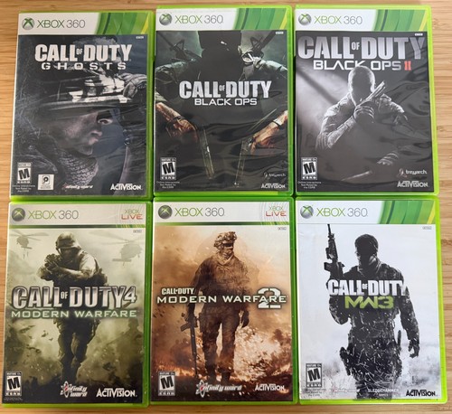 LOTE de 6 juegos Microsoft Xbox 360 "Call Of Duty" COD Black Ops 2 Modern Warfare 3 - Imagen 1 de 5