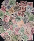 Deutsches Reich Reichspost bis 1902: 40 Briefmarken, gestempelt, Lot, Fundgrube