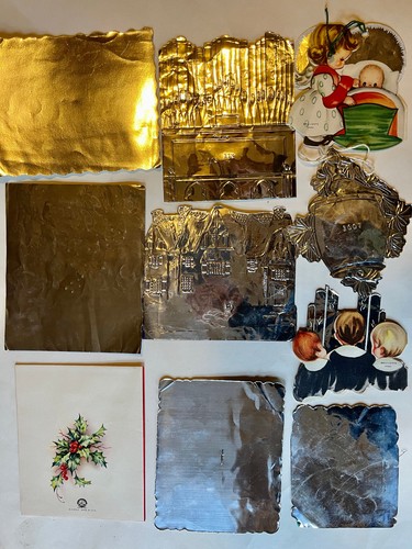 LOT 10 VTG WEIHNACHTSKARTEN alle STANZFOLIE 50er Jahre gebraucht & unbenutzt Chorknaben - Bild 2 von 7