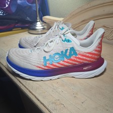 Hoka One One Men’s Mach 5 Running Shoes white flame Size 9D Walking Comfort