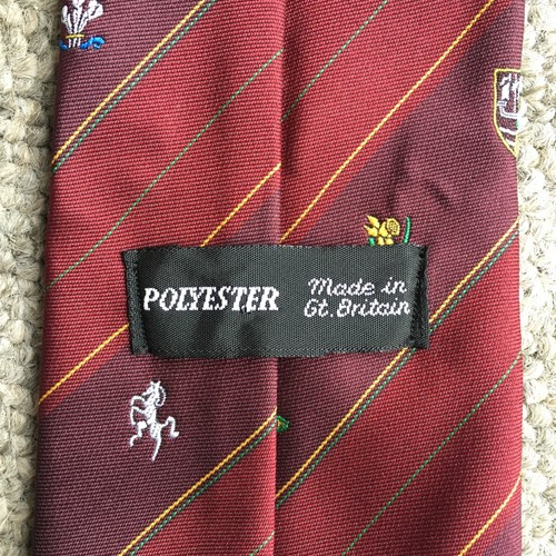 County Cricket Neck Tie Burgundy Maroon Made in Great Britain Sports Event Gift - Picture 3 of 5