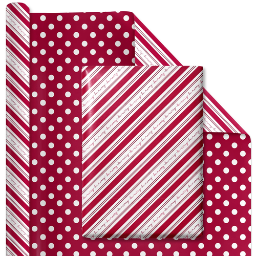 Kit Carta Regalo Reversibile 30" X 10' Natale, Buon Ho Ho Ho - Foto 8 di 12