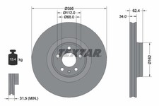 2x TEXTAR Bremsscheibe PRO+ 92293505 für 4GJ 4GH A6 AUDI Allroad C7 TDI quattro
