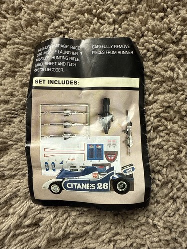 Figura de acción Mirage 100 % completa 1984 vintage G1 Transformers Hasbro rota - Imagen 13 de 18